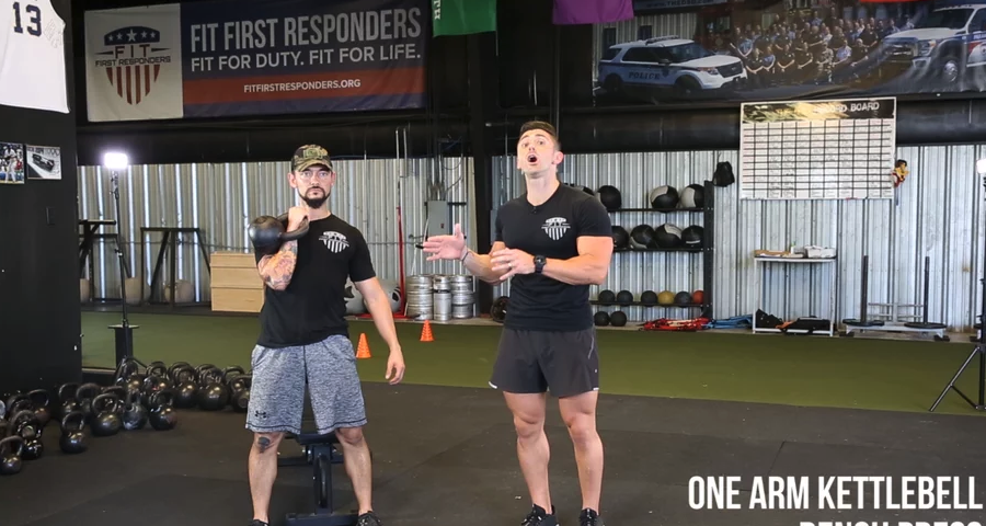 Kettlebell One Arm Bench Press