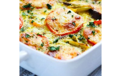 Hatch Green Chili and Tomato Egg Casserole