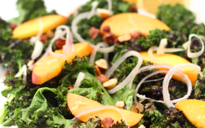 Grilled Kale Salad with Lemon Dressing